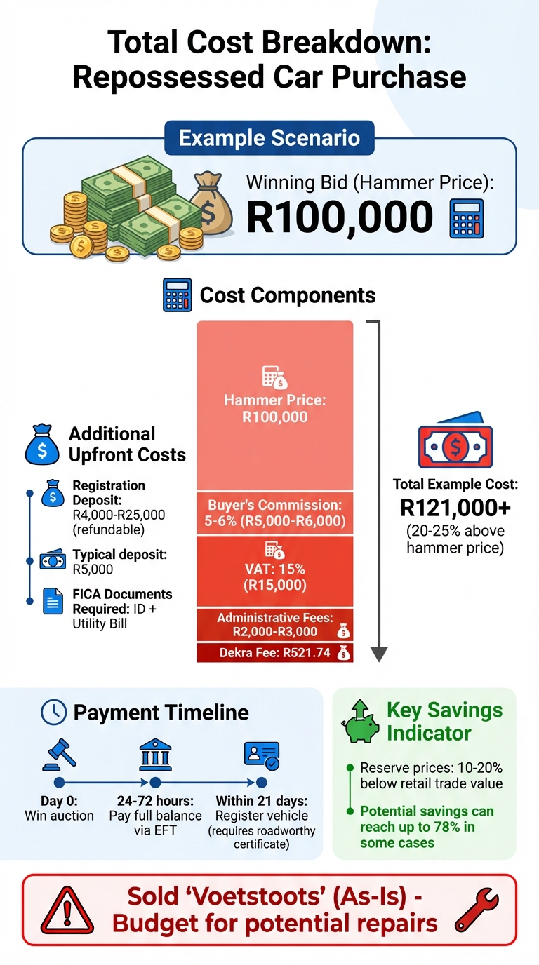 Complete Cost Breakdown for Buying Repossessed Cars in South Africa