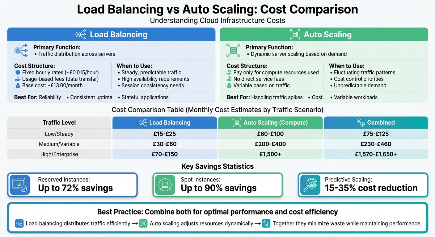 Load Balancing vs Auto Scaling Cost Comparison Chart