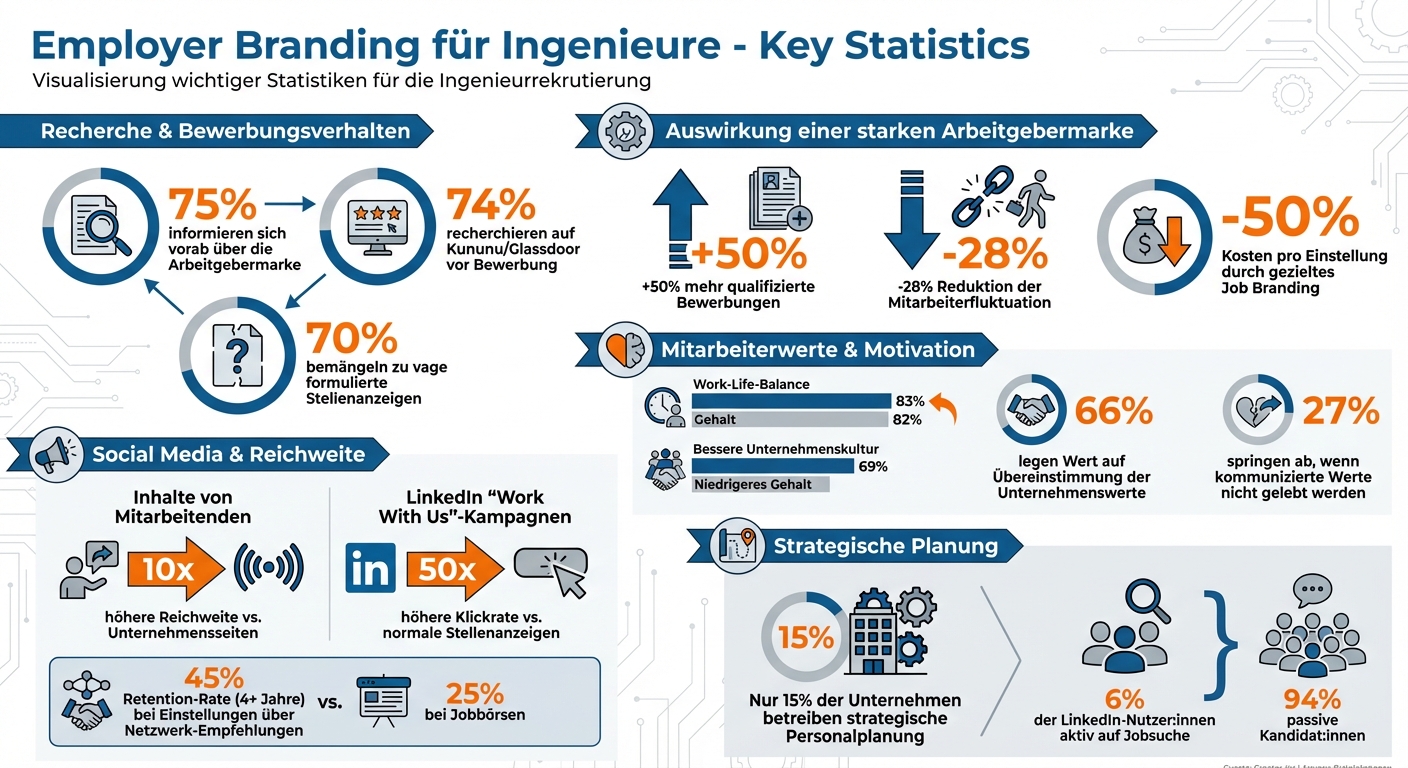 Employer Branding für Ingenieure: Wichtige Kennzahlen und Statistiken
