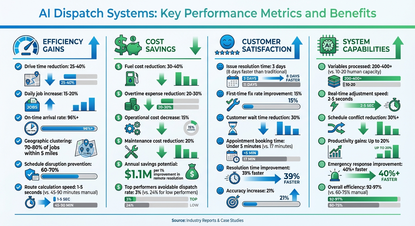 AI Dispatch Systems: Key Performance Metrics and Benefits for Field Services