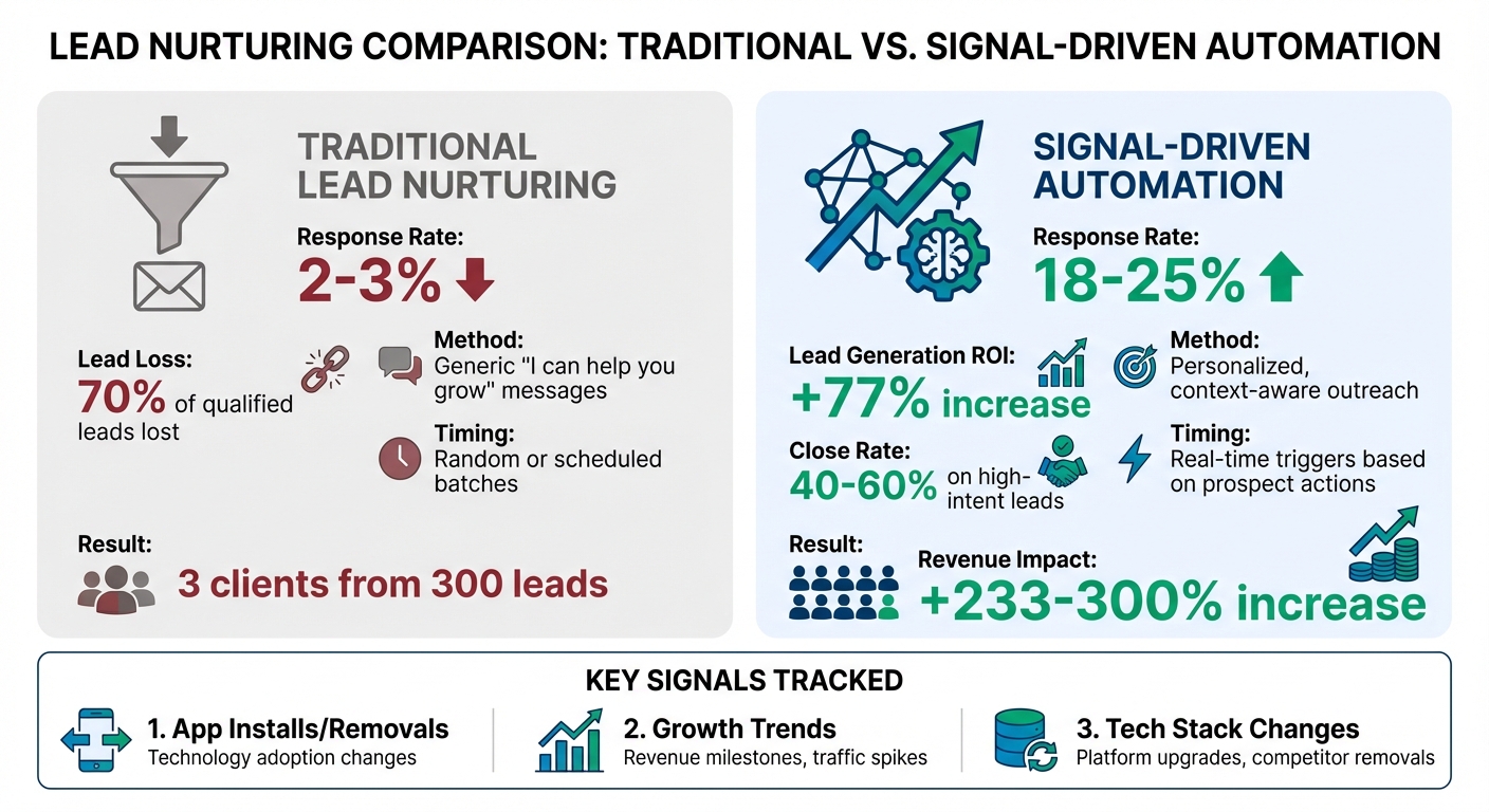 Signal-Driven vs Traditional Lead Nurturing: Performance Comparison