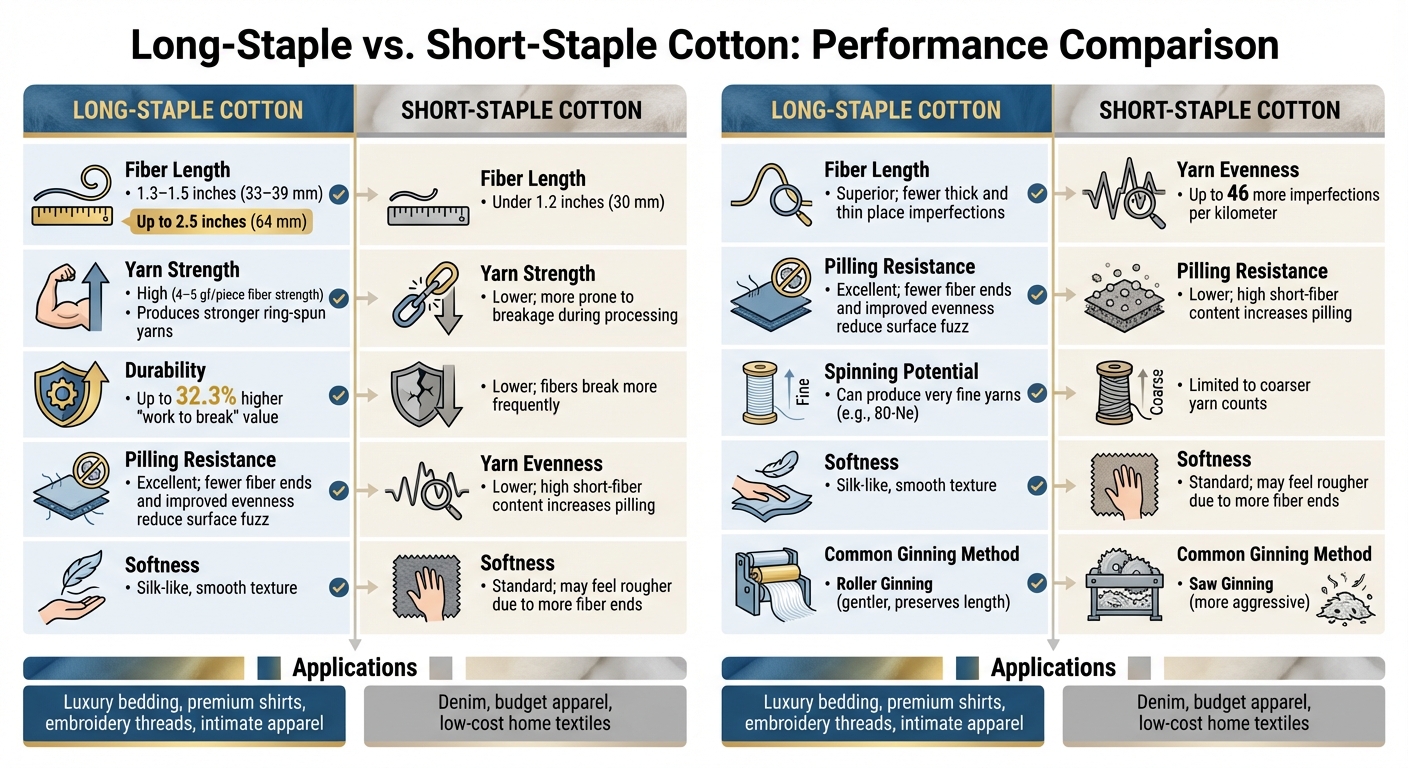 Long-Staple vs Short-Staple Cotton: Performance Comparison