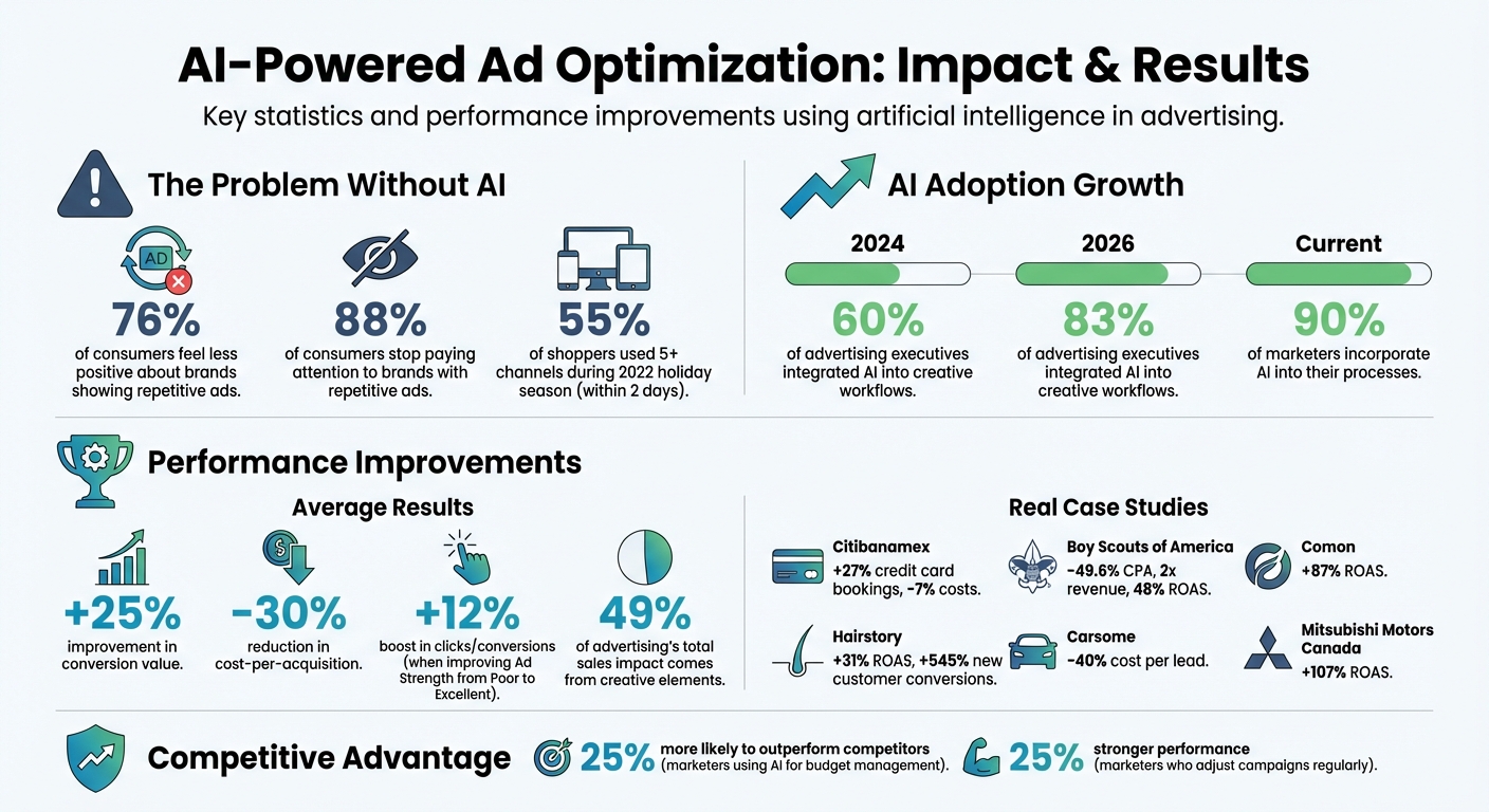 AI-Powered Ad Optimization: Key Statistics and Performance Improvements