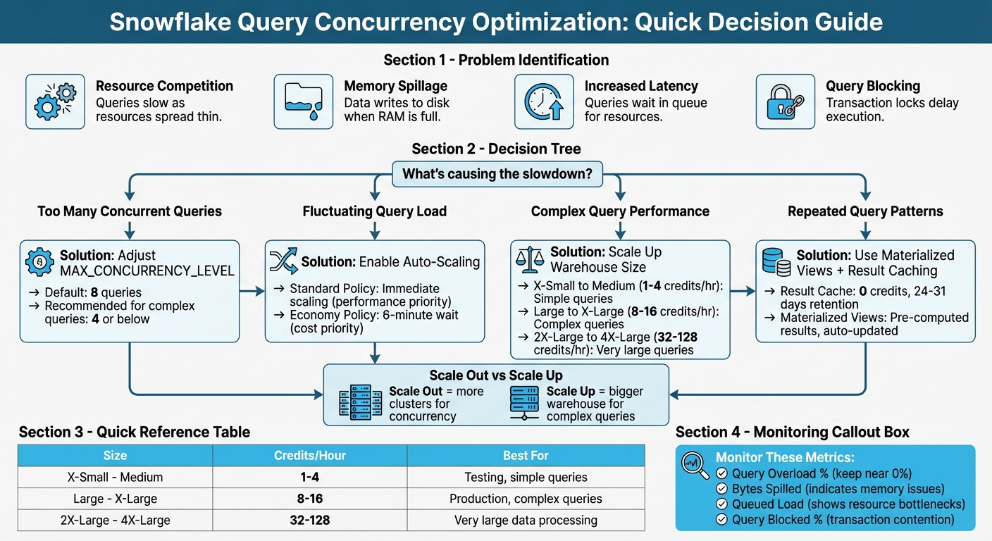 Snowflake Query Concurrency Optimization Decision Framework