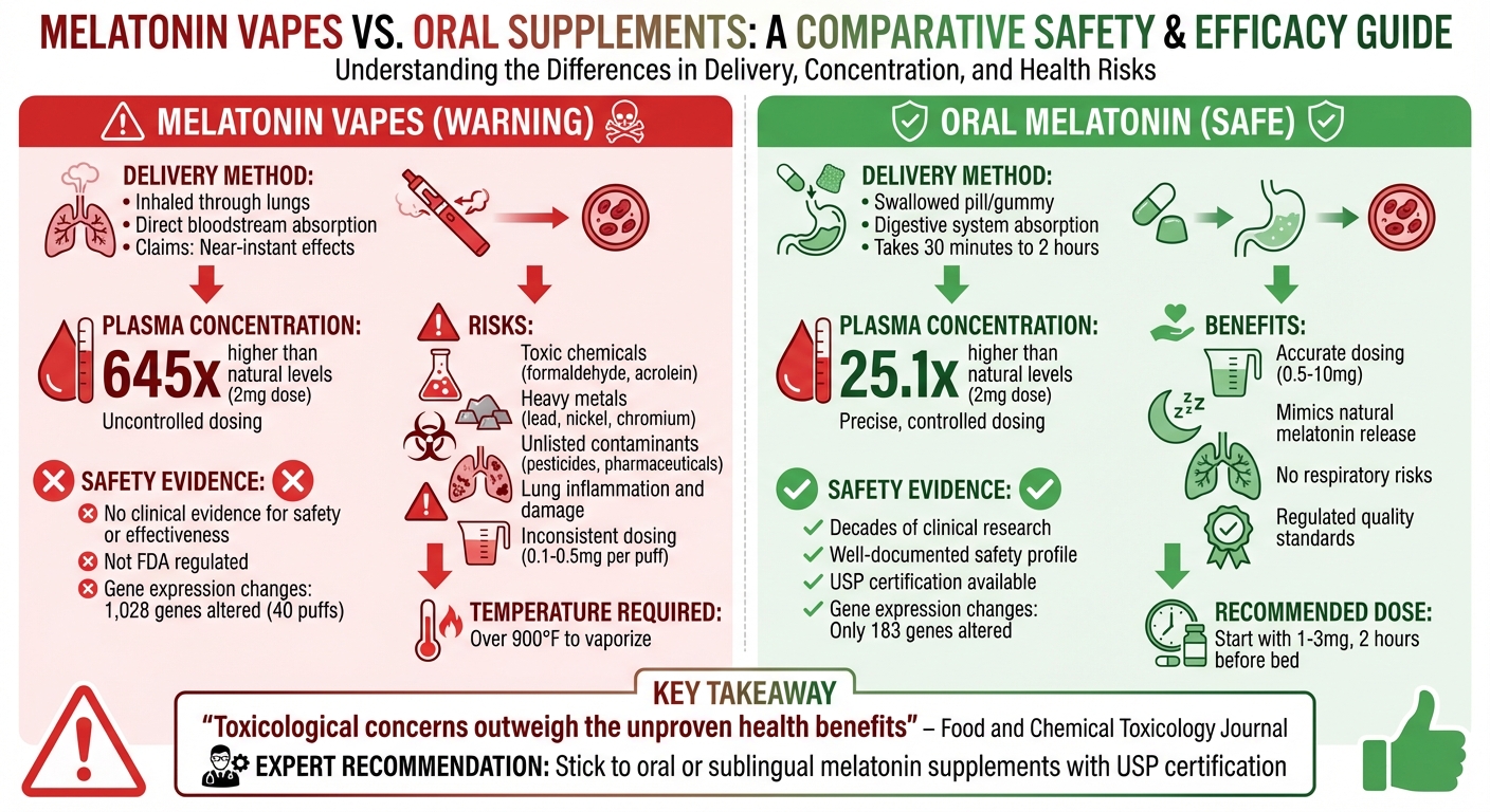 Melatonin Vapes vs Oral Supplements: Safety and Effectiveness Comparison