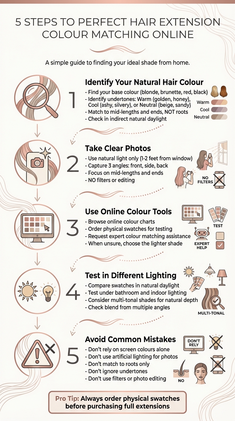 5-Step Guide to Matching Hair Extensions Online