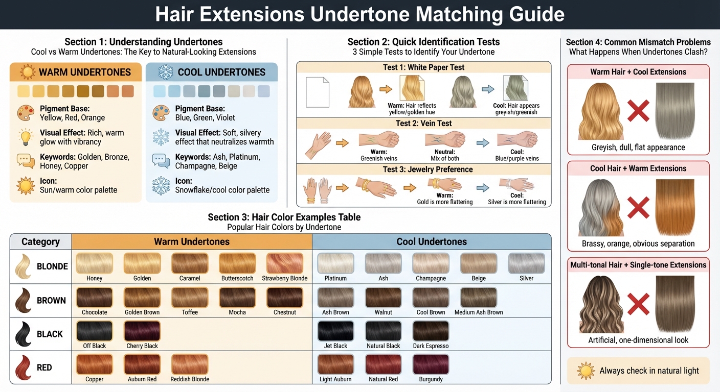 Cool vs Warm Hair Undertones: Visual Identification Guide and Color Examples