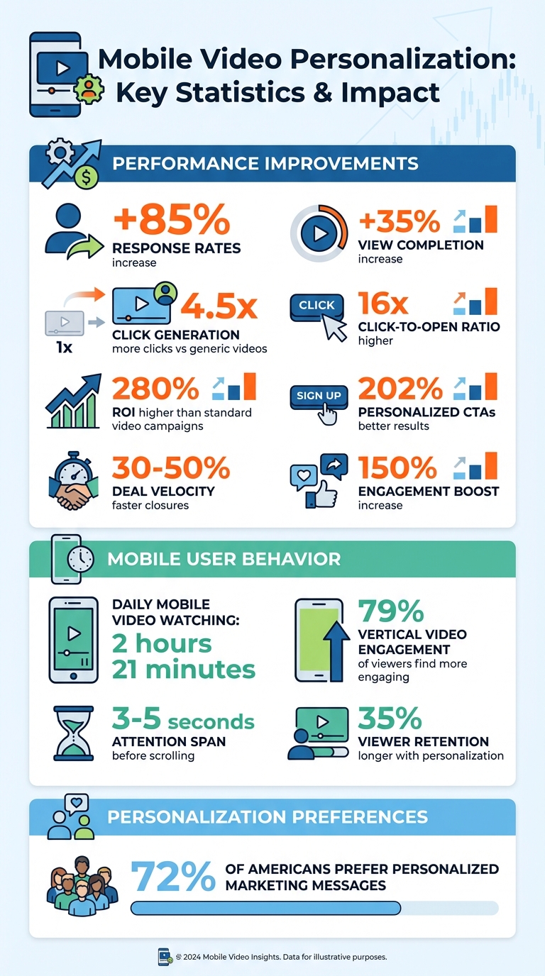 Mobile Video Personalization Statistics and Performance Metrics