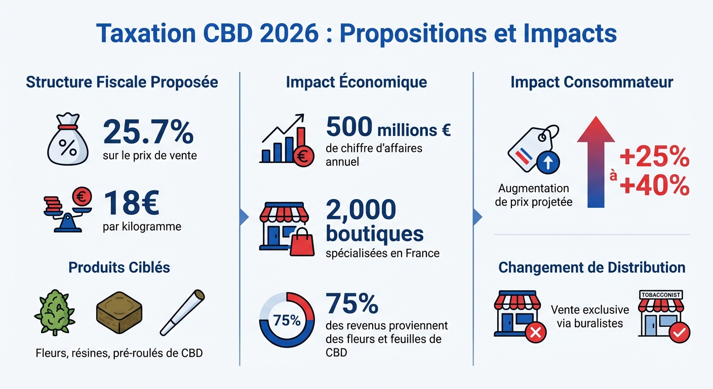 Impact économique de la taxe CBD proposée en France 2026
