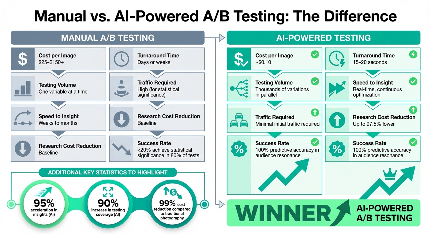 Manual vs AI-Powered Product Image A/B Testing Comparison