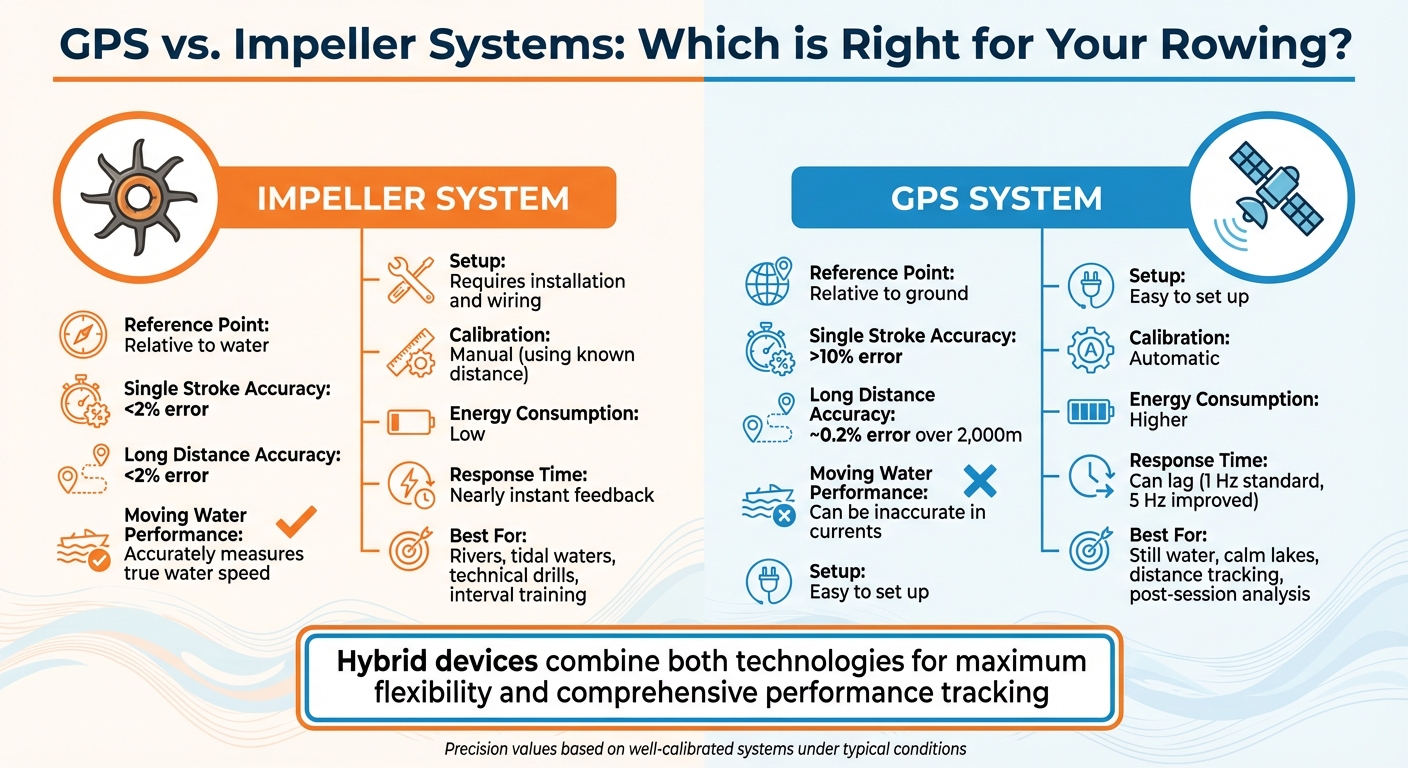 GPS vs Impeller Systems for Rowing: Accuracy and Performance Comparison