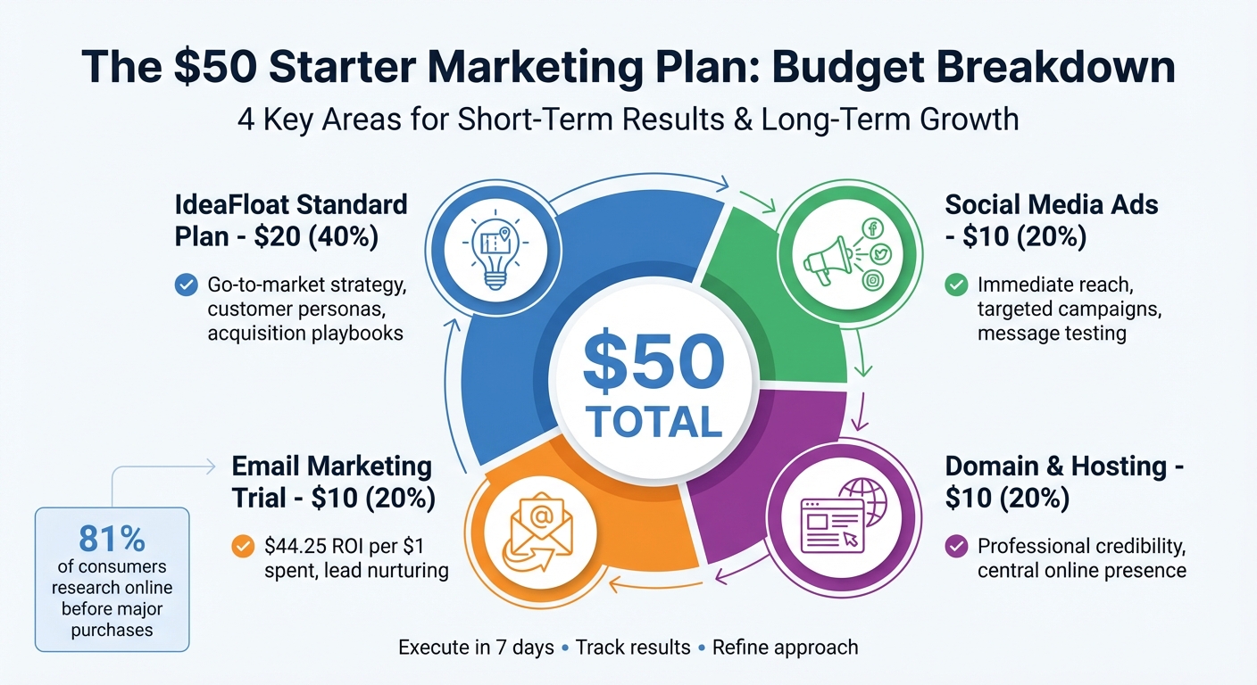 $50 Marketing Budget Breakdown for Startups