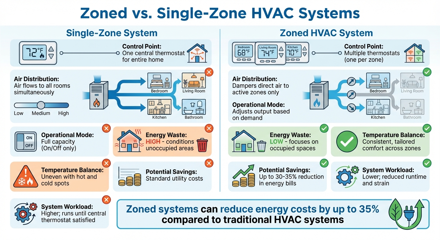 Zoned vs Single-Zone HVAC Systems: Energy Efficiency Comparison