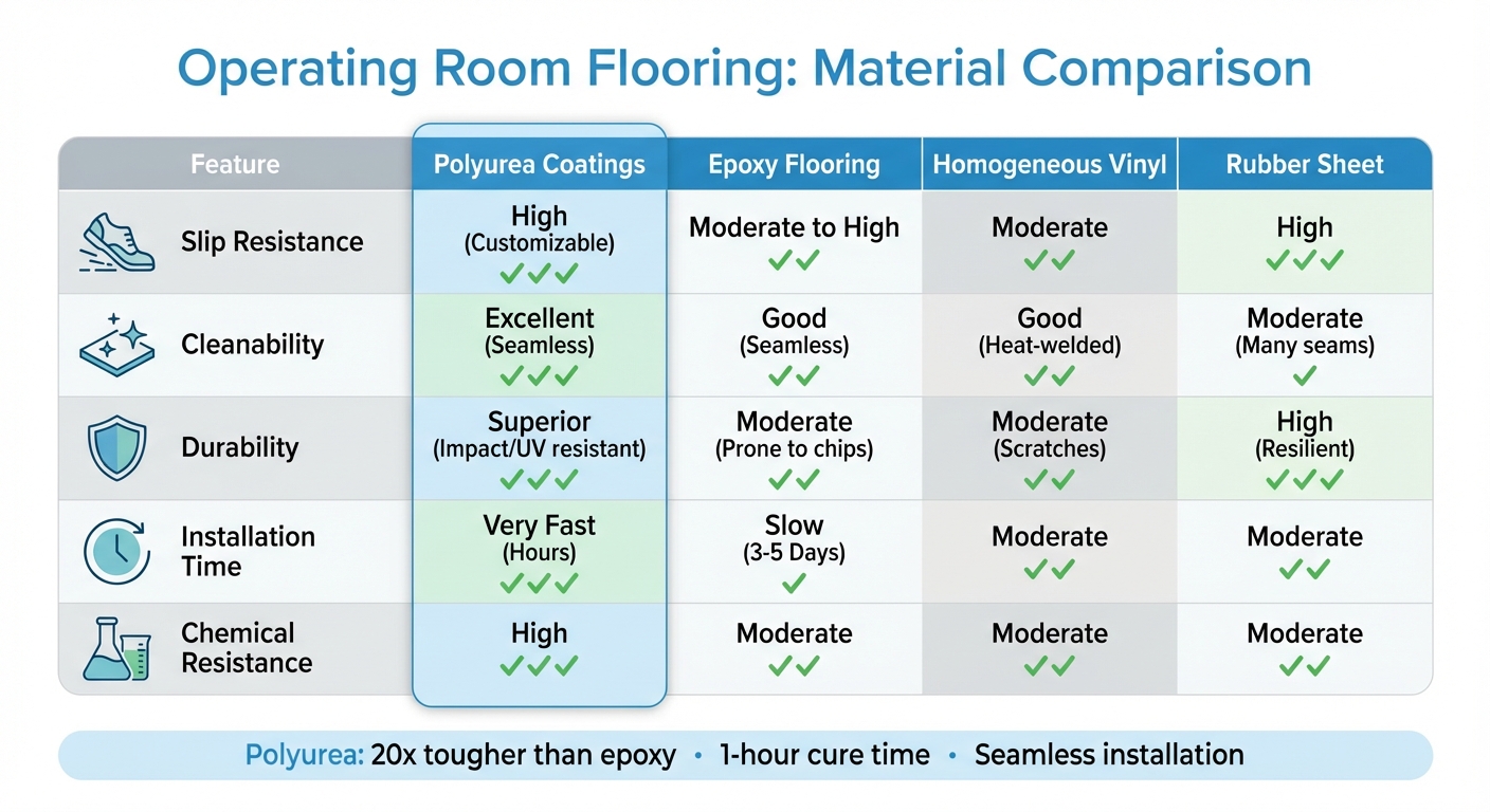 Polyurea vs Traditional Operating Room Flooring Comparison