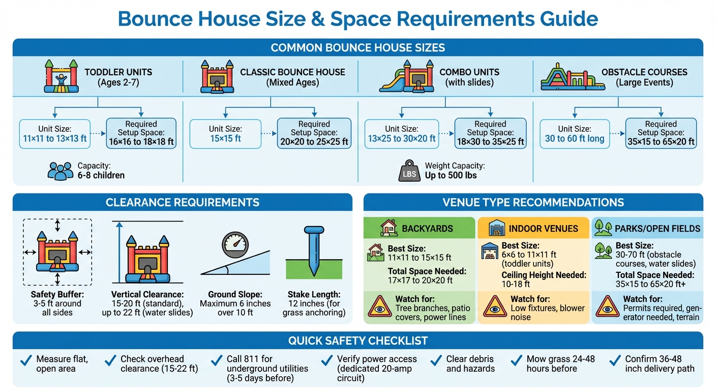 Bounce House Size Requirements by Venue Type
