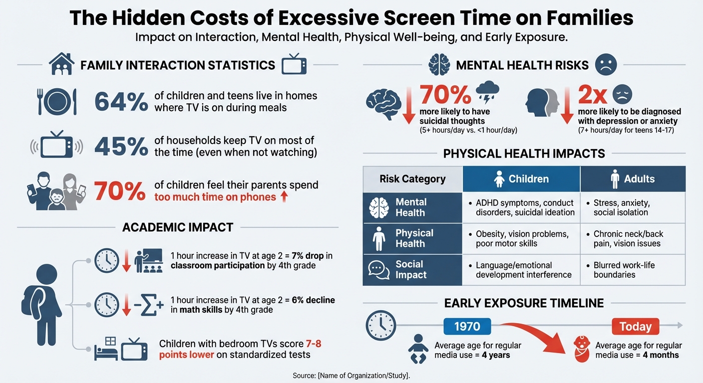 Screen Time Impact on Families: Key Statistics and Health Effects