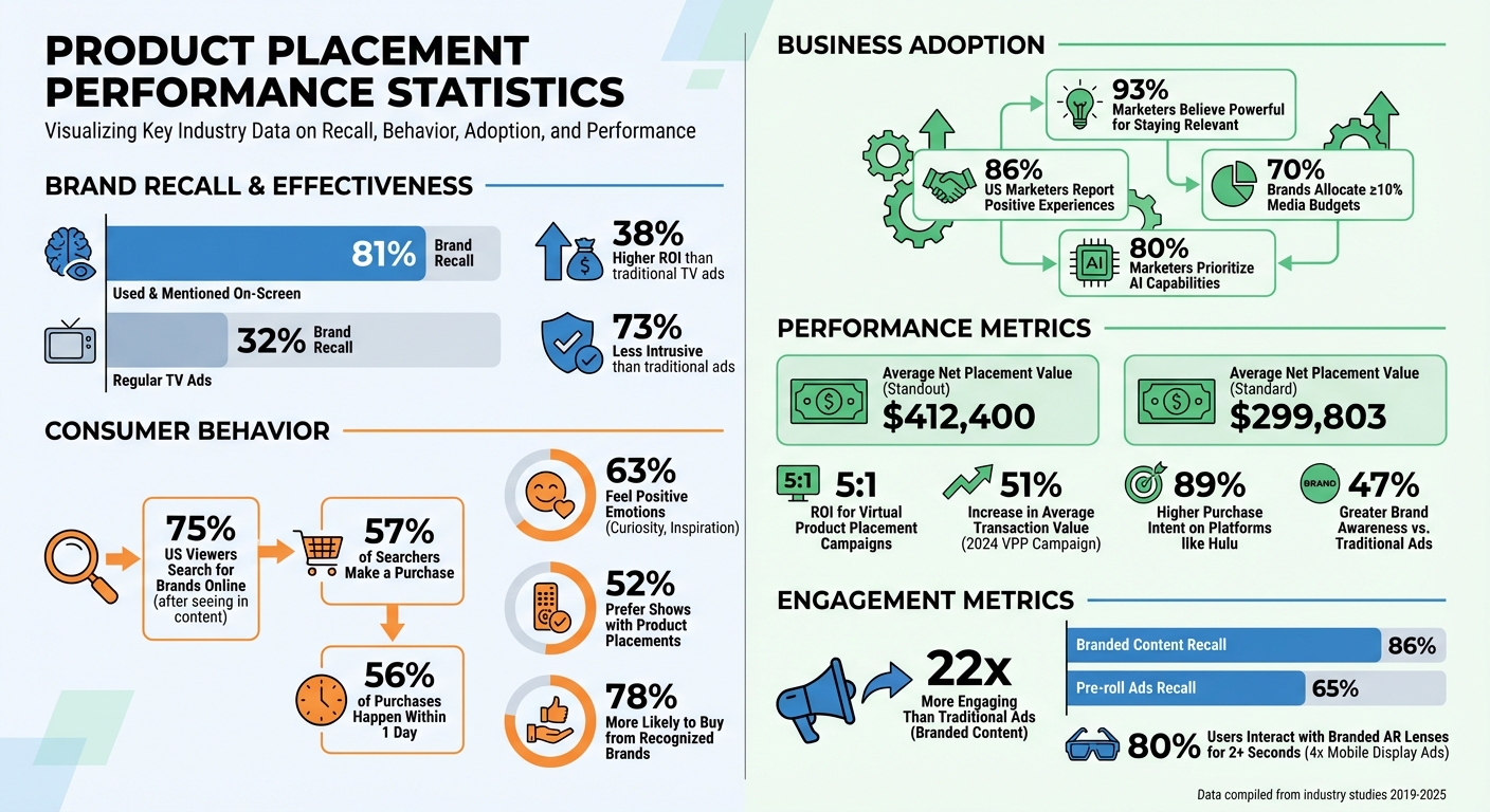Product Placement Statistics: Brand Recall, ROI, and Consumer Behavior Data