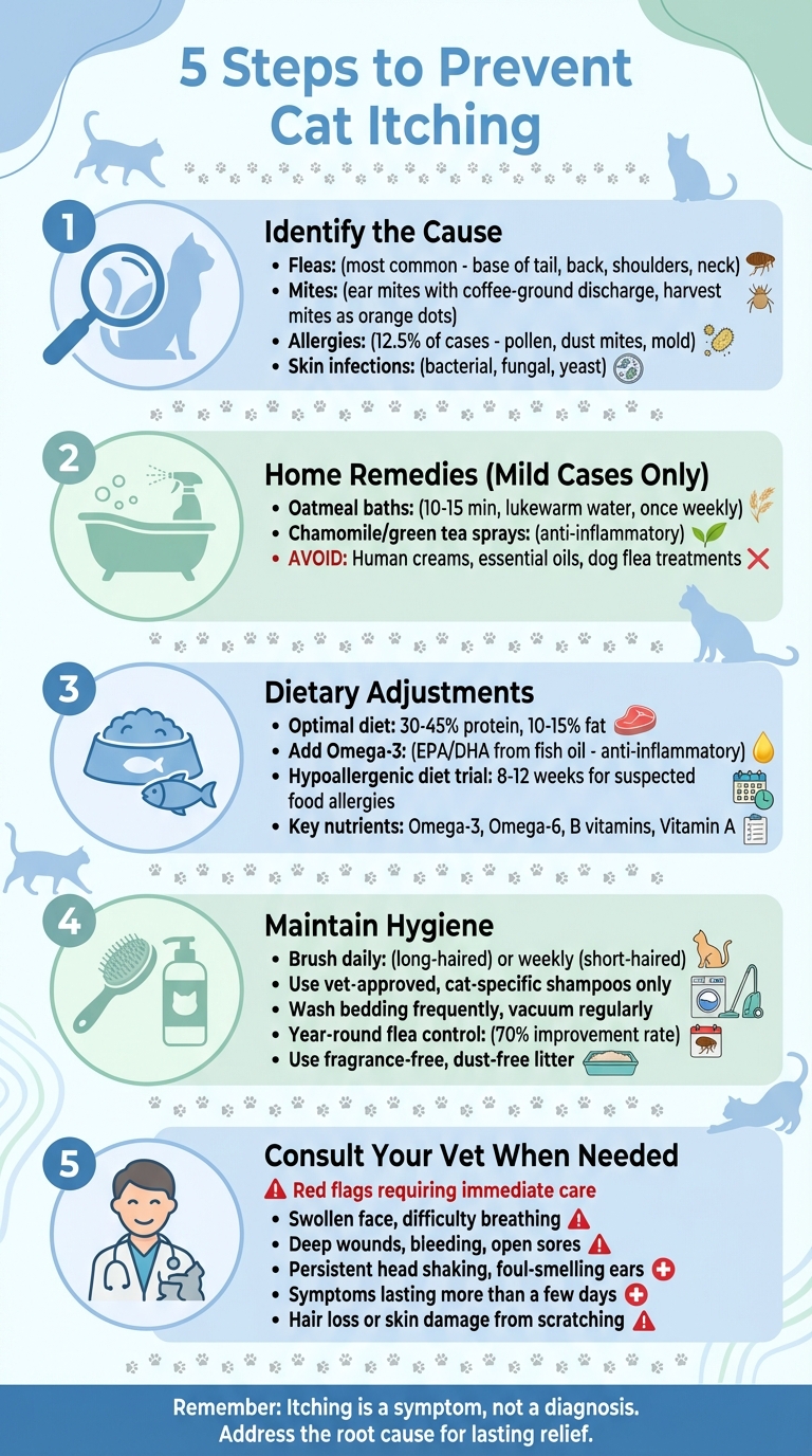 5-Step Guide to Prevent and Treat Cat Itching