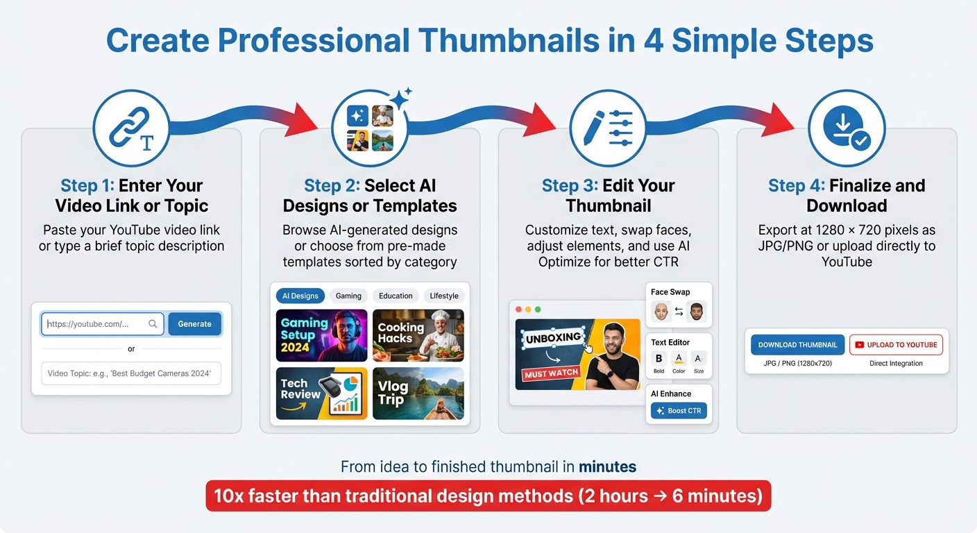 4-Step Process to Create YouTube Thumbnails with ThumbnailCreator