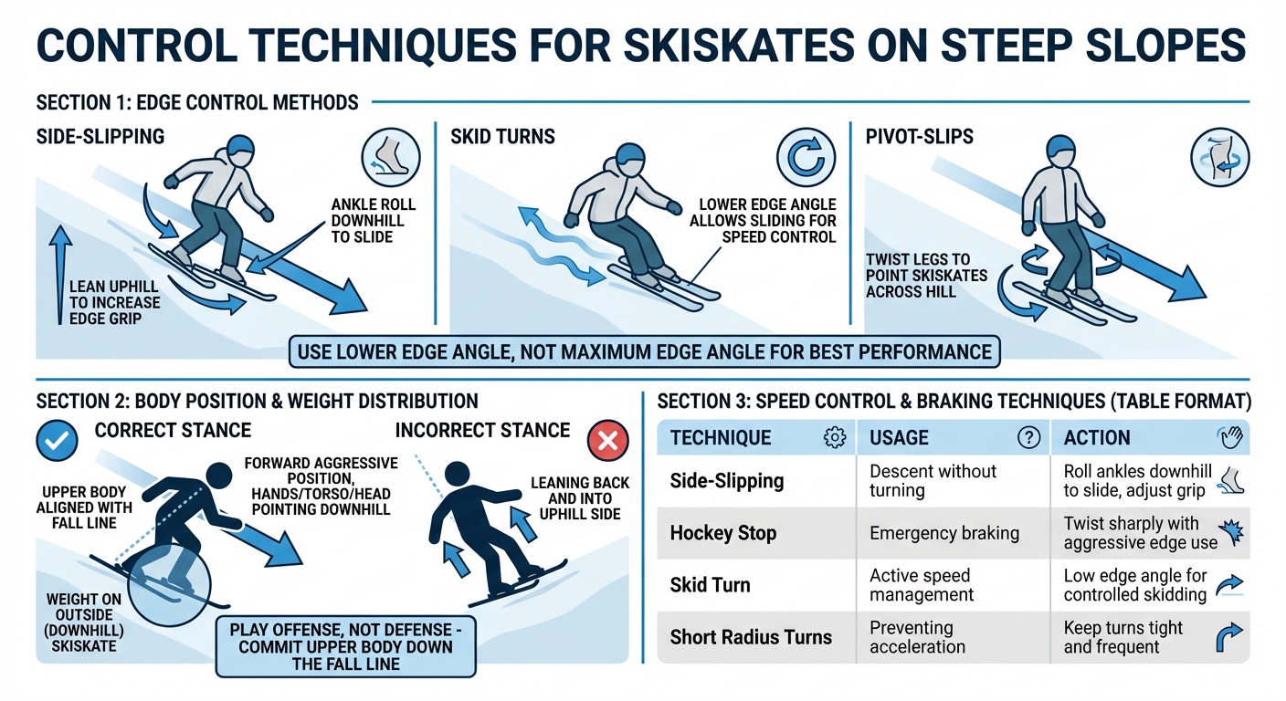 Essential Control Techniques for Skiskates on Steep Slopes