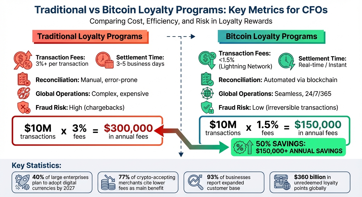 Traditional vs Bitcoin Loyalty Programs: Cost and Performance Comparison for CFOs