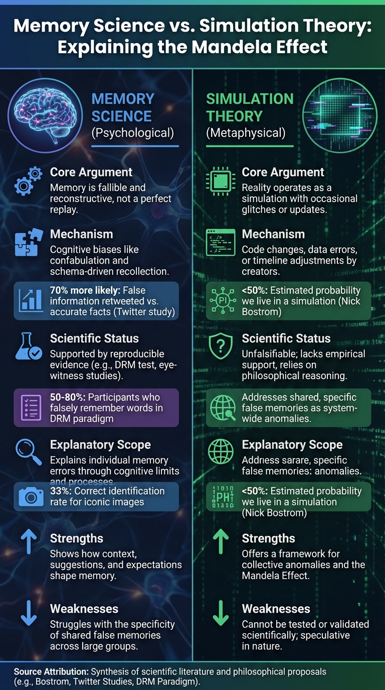 Memory Science vs Simulation Theory: Explaining the Mandela Effect