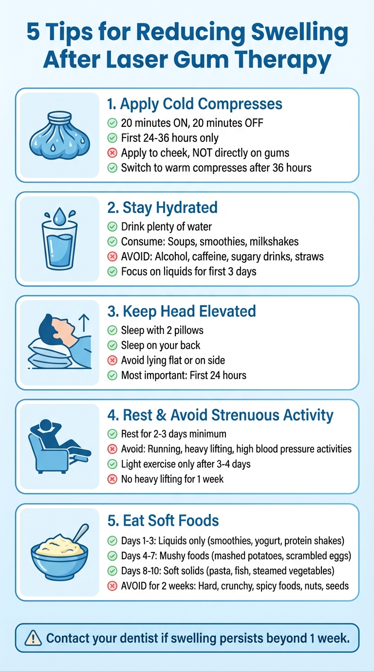 5 Tips to Reduce Swelling After Laser Gum Therapy