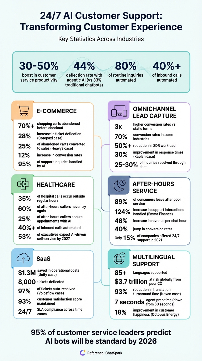 24/7 AI Customer Support: Key Statistics and Impact Across Industries