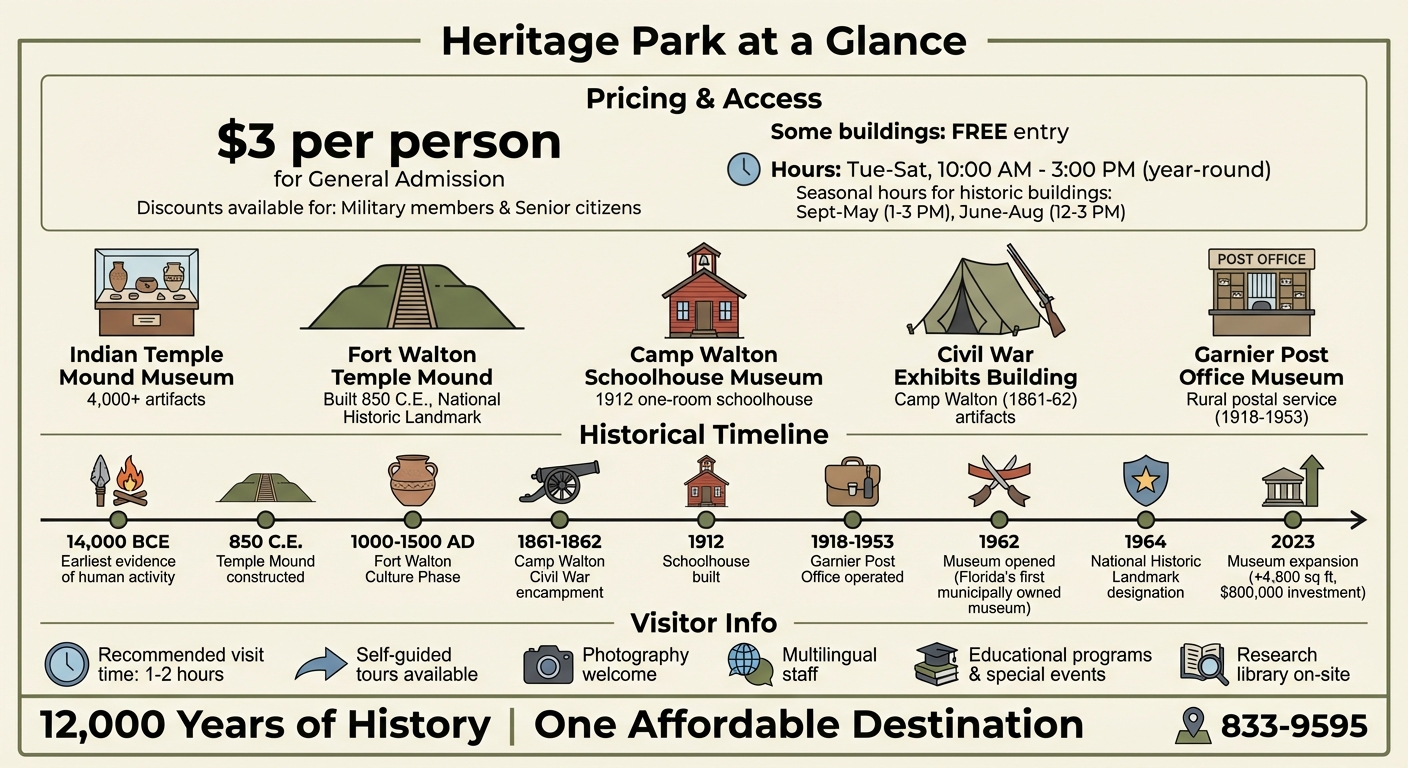 Heritage Park Fort Walton Beach Quick Facts and Visitor Guide