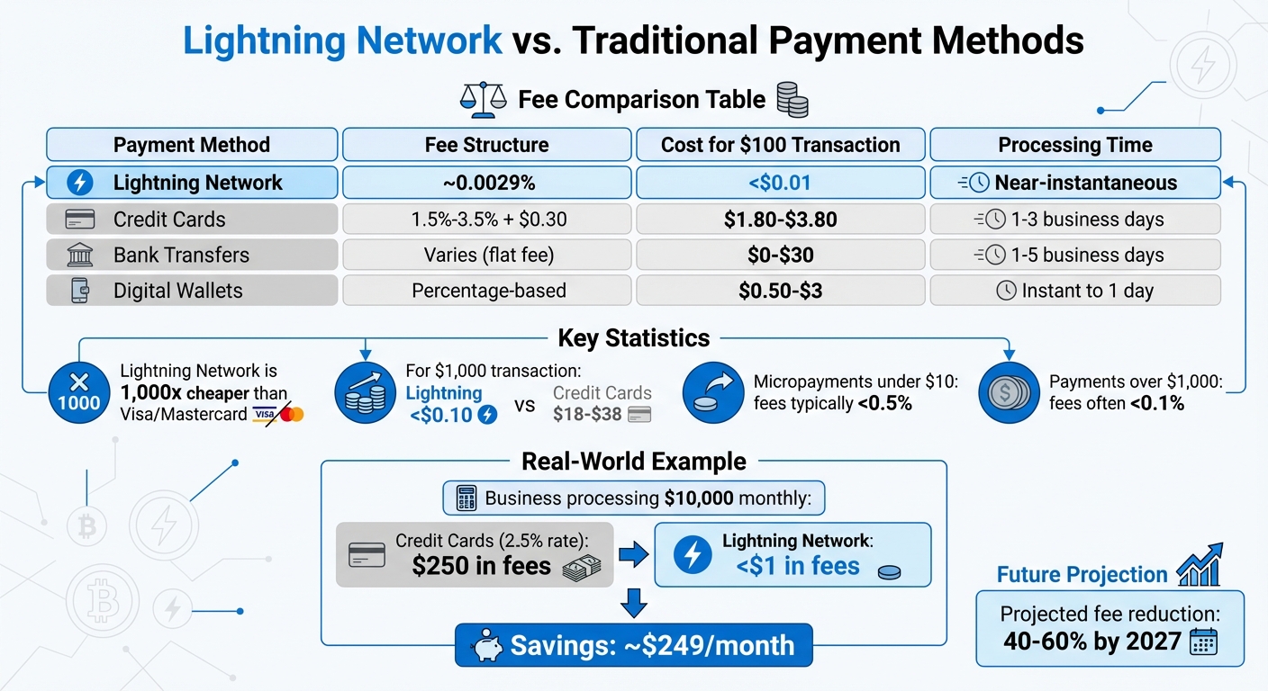 Lightning Network vs Traditional Payment Methods: Fee and Speed Comparison