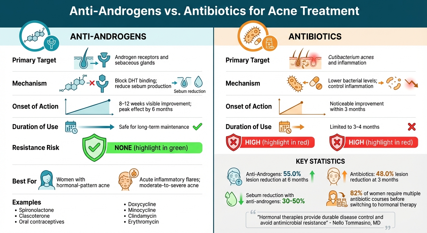 Anti-Androgens vs Antibiotics for Acne Treatment Comparison