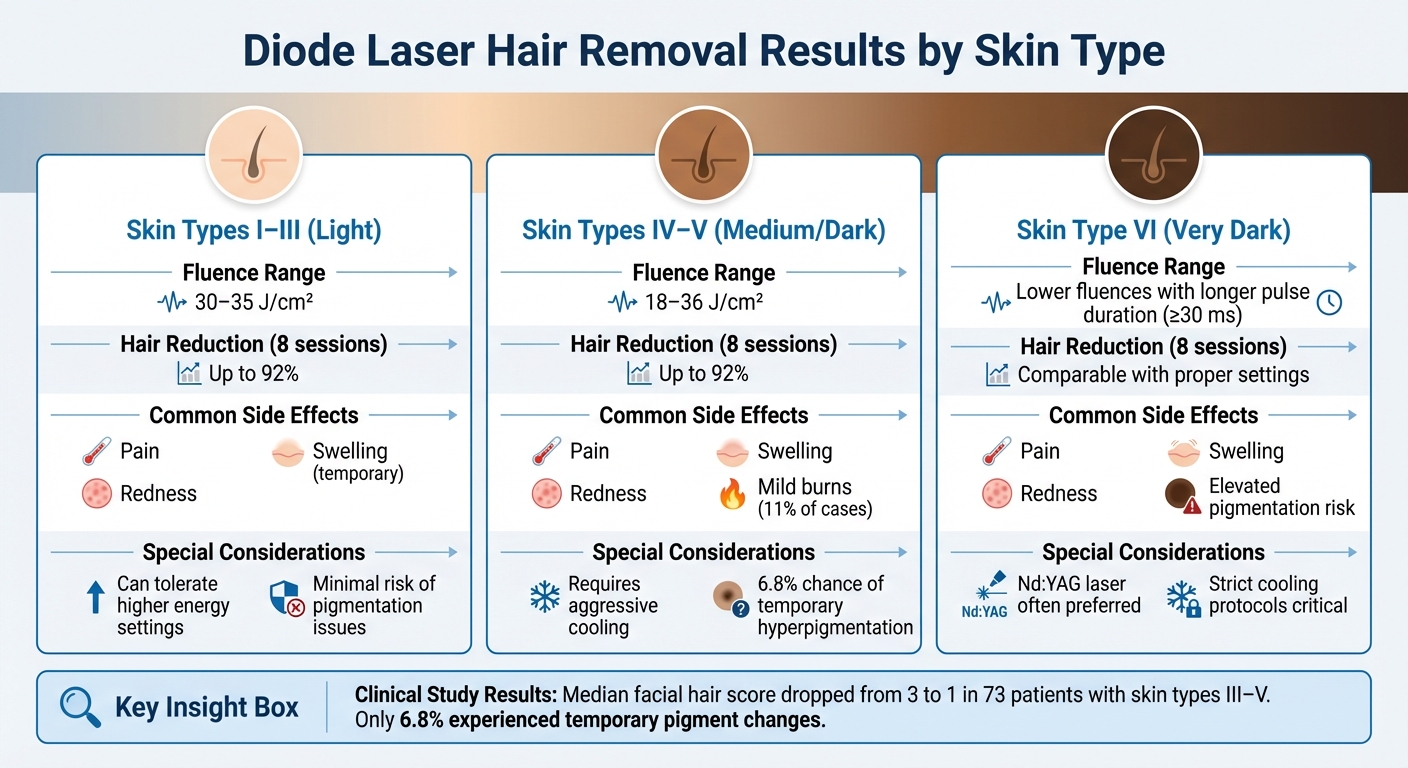 Diode Laser Hair Removal Results by Fitzpatrick Skin Type