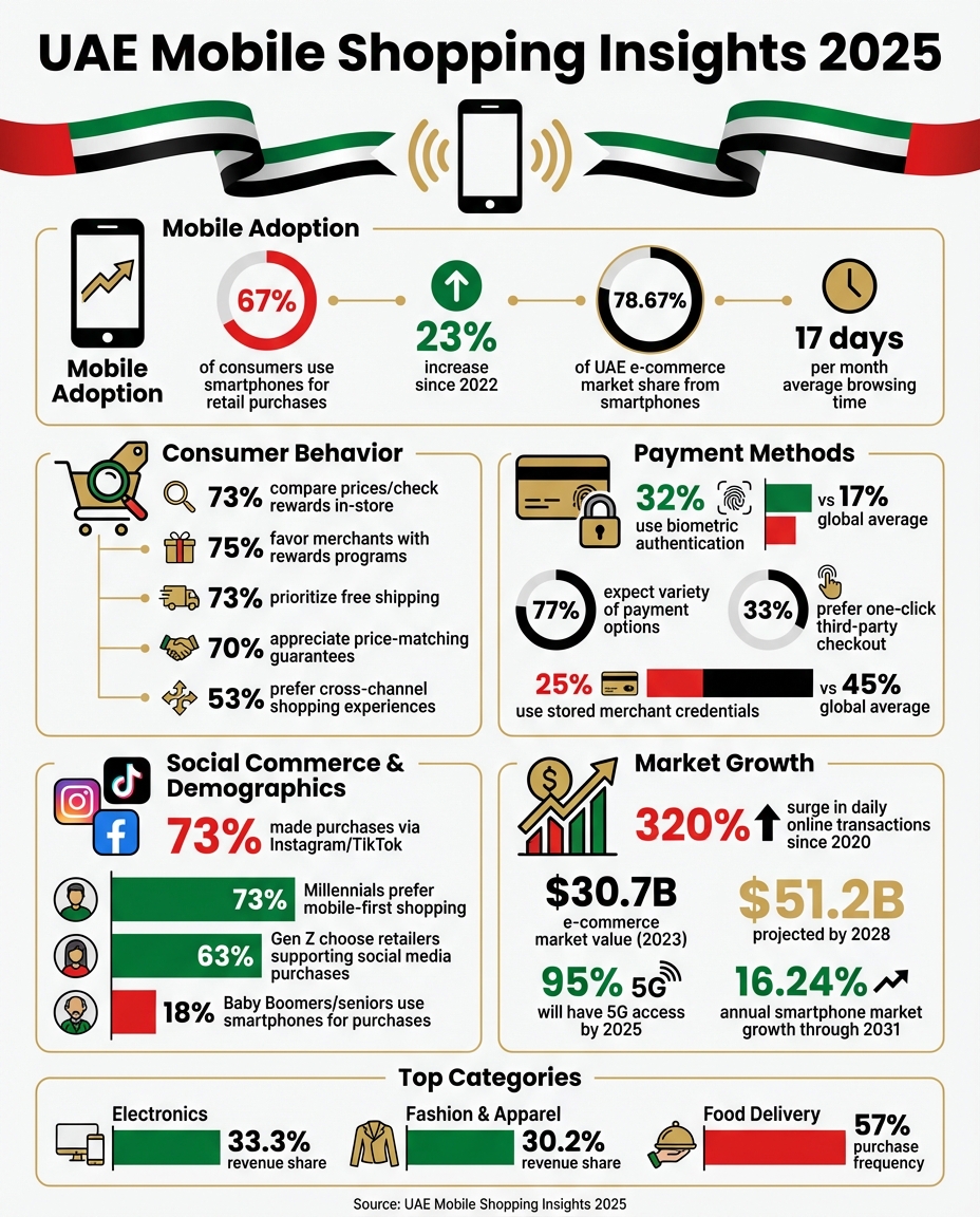 UAE Mobile Shopping Statistics 2025: Key Consumer Trends and Market Data