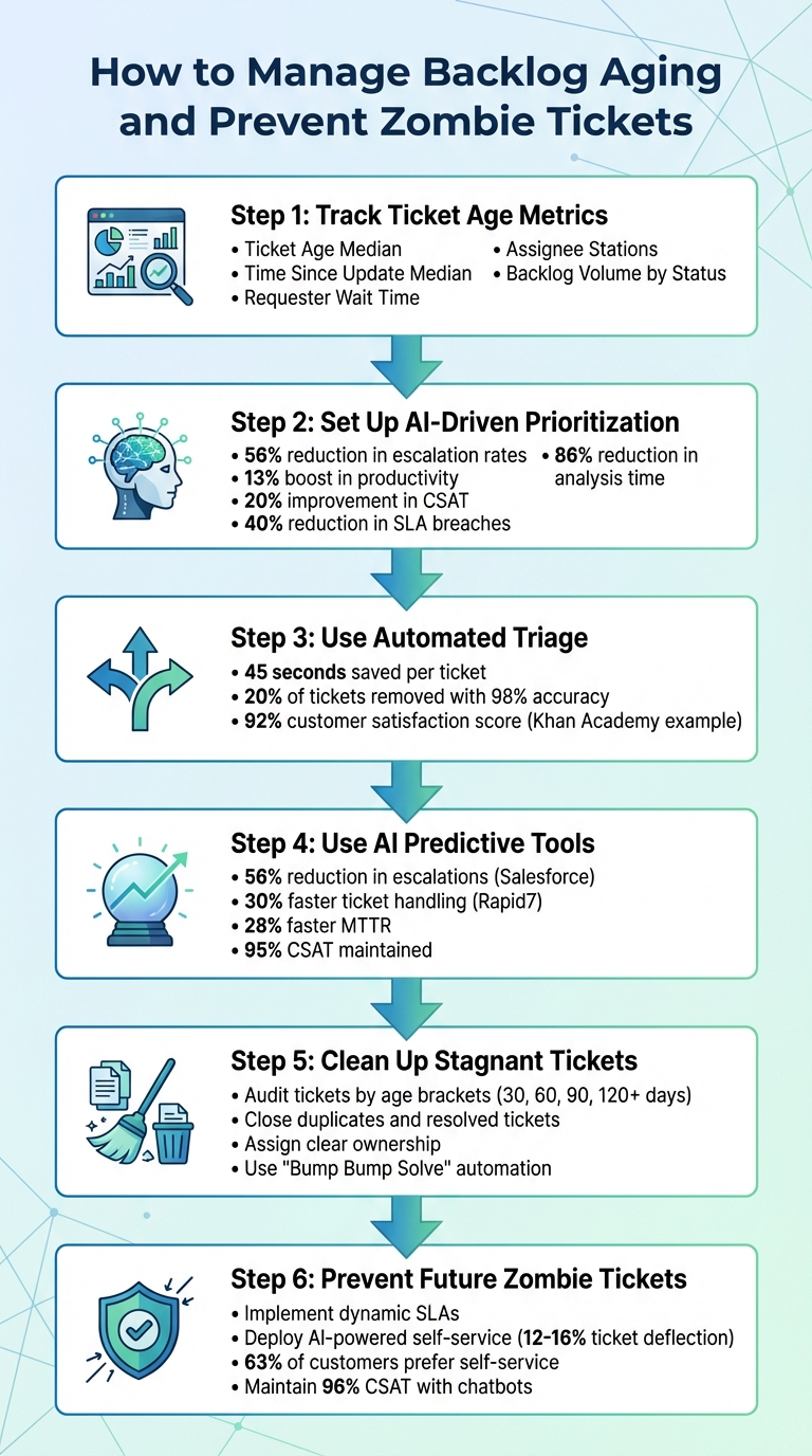 6-Step Process to Manage Backlog Aging and Prevent Zombie Tickets