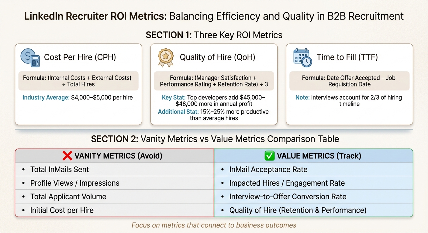LinkedIn Recruiter ROI Metrics: Key Formulas and Value Metrics vs Vanity Metrics