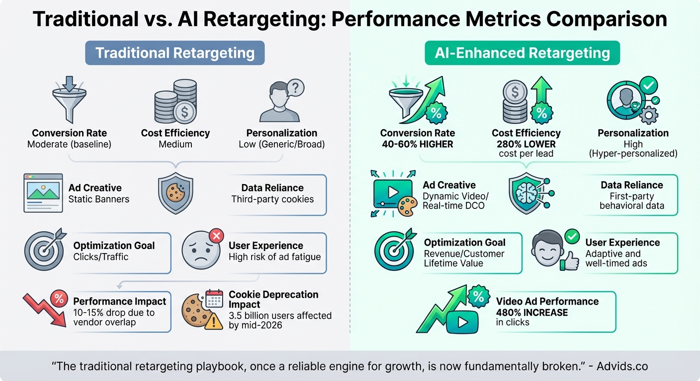 Traditional vs AI Retargeting Performance Comparison for E-Commerce