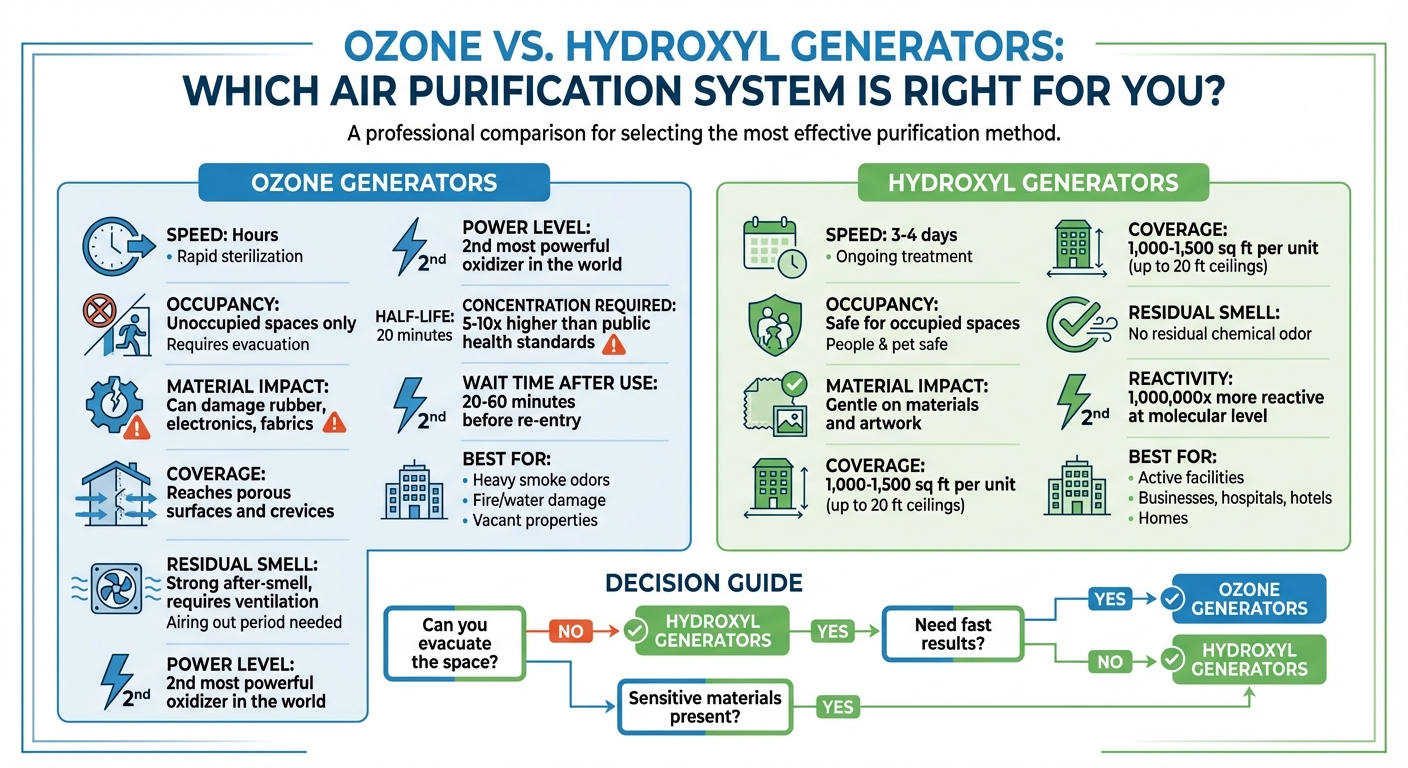 Ozone vs Hydroxyl Generators: Complete Comparison Chart