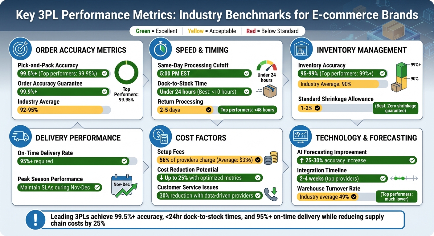 Key 3PL Performance Metrics and Industry Benchmarks for E-commerce Fulfillment