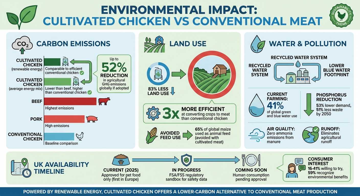 Environmental Impact Comparison: Cultivated Chicken vs Conventional Meat