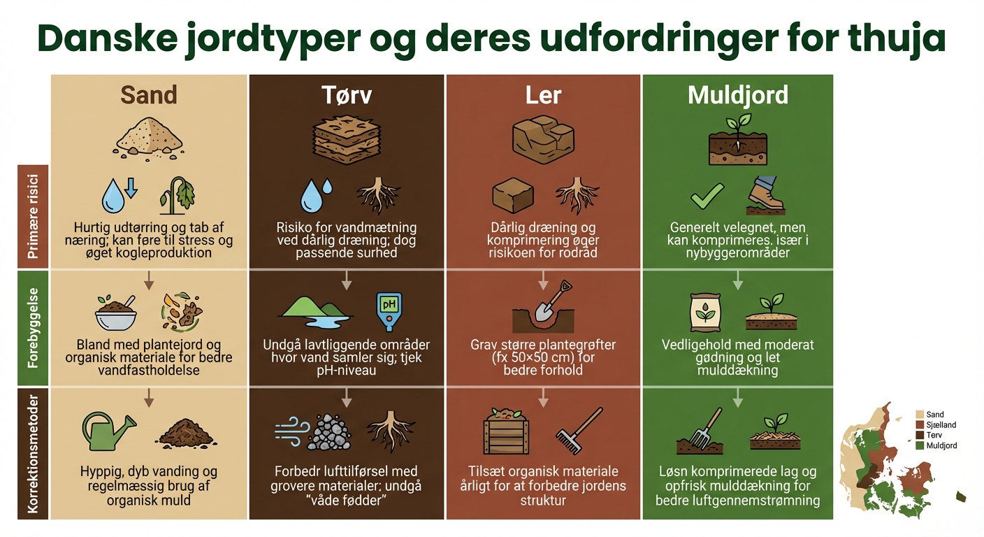 Danske jordtyper og deres påvirkning på thuja-sundhed