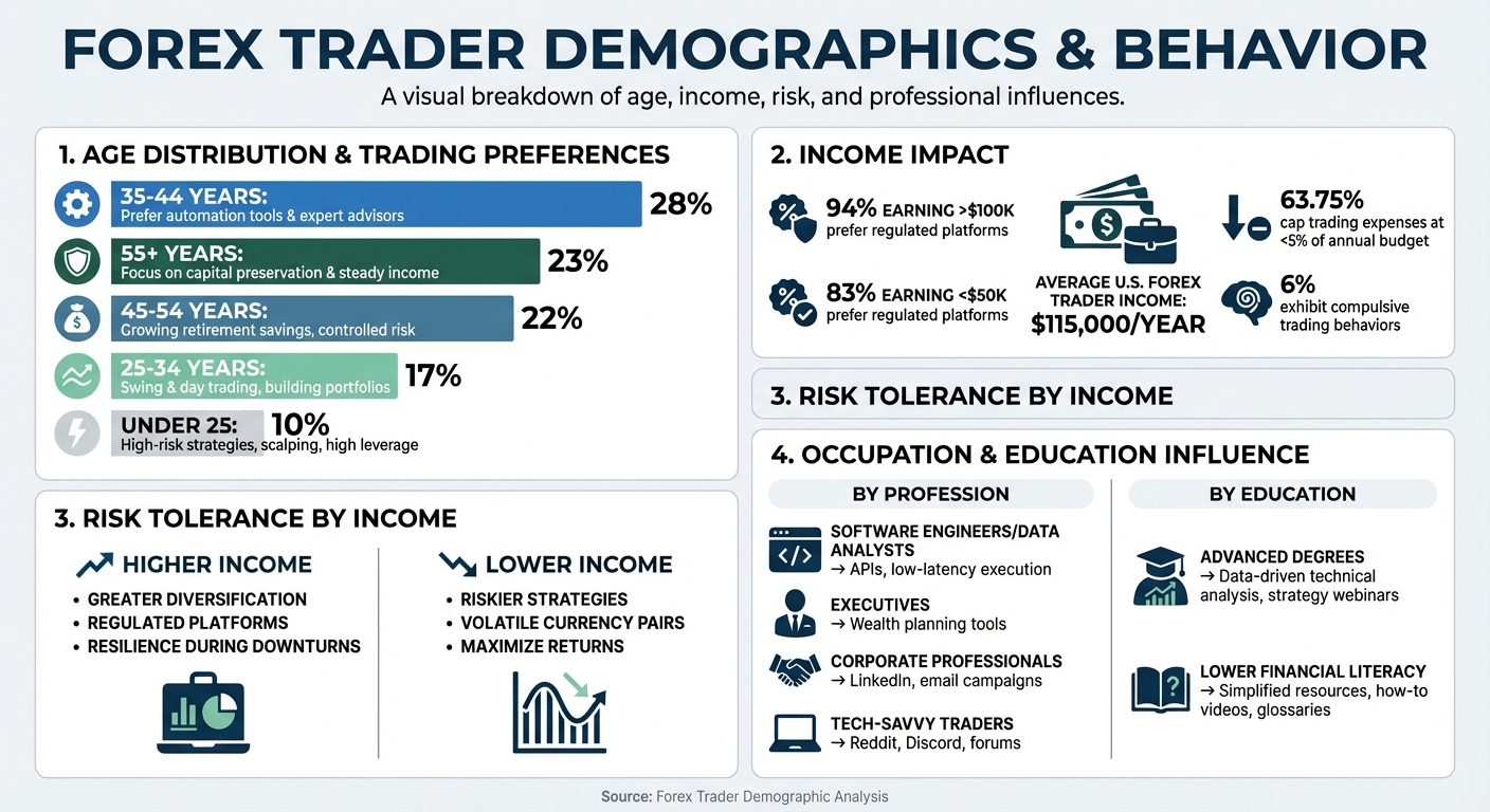Forex Trader Demographics: Age, Income, and Trading Behavior Statistics