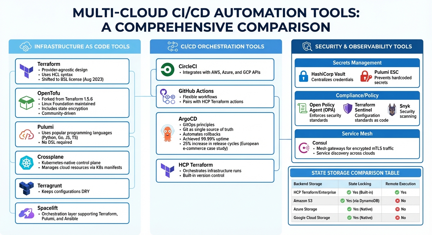 Multi-Cloud CI/CD Tools Comparison: IaC, Orchestration, and Security Solutions
