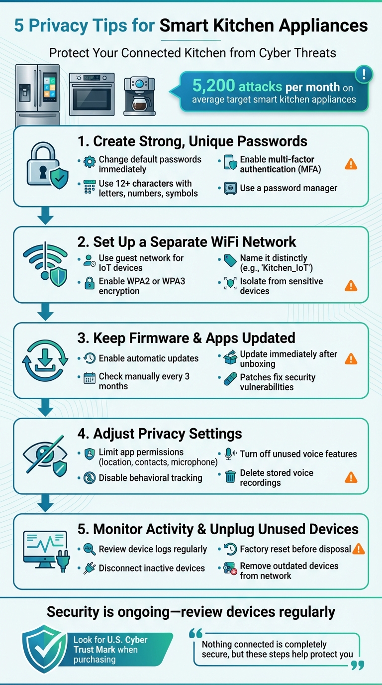 5 Essential Privacy Tips for Securing Smart Kitchen Appliances