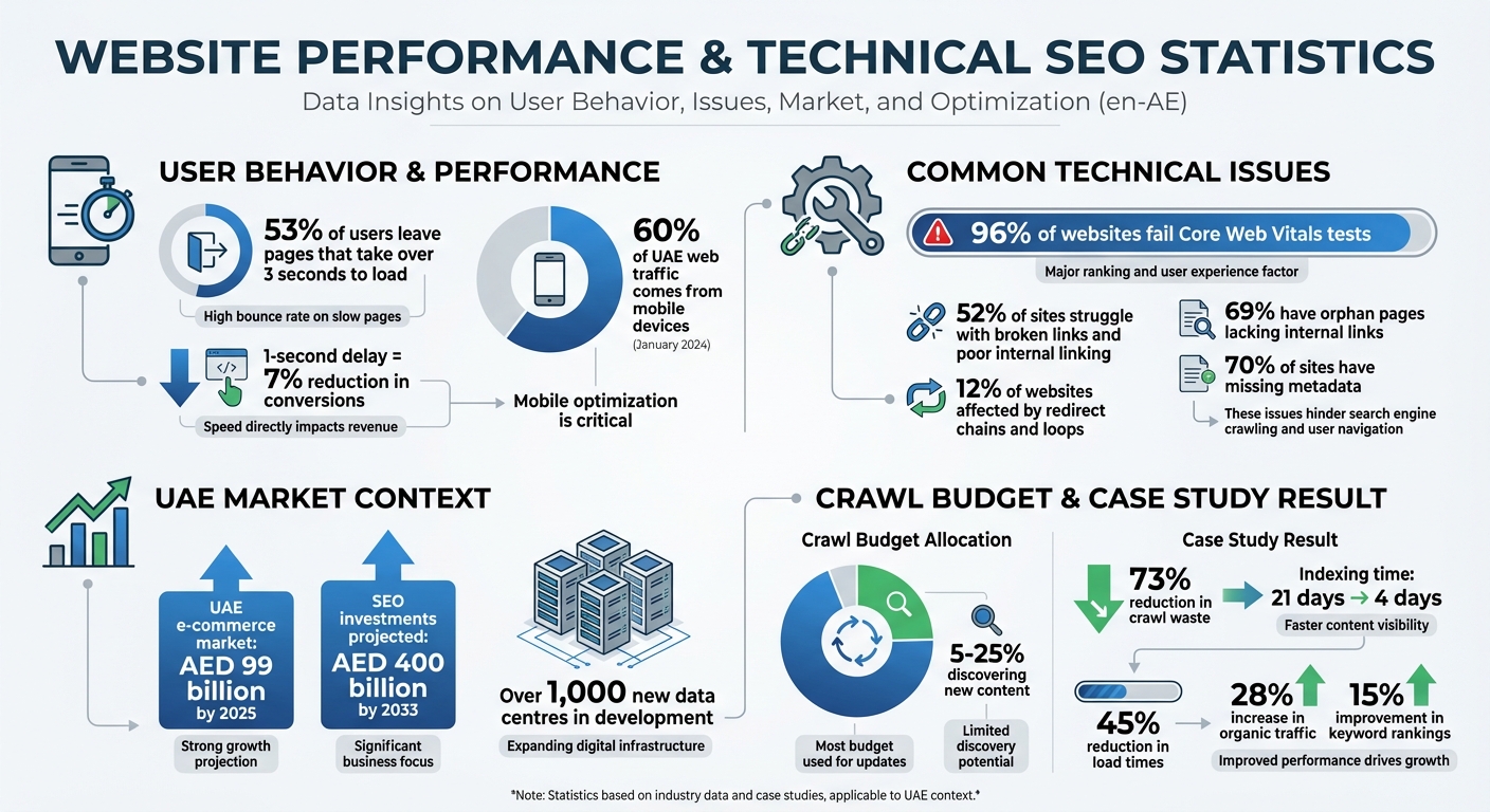 UAE Website Performance Statistics: Crawlability and Indexability Issues