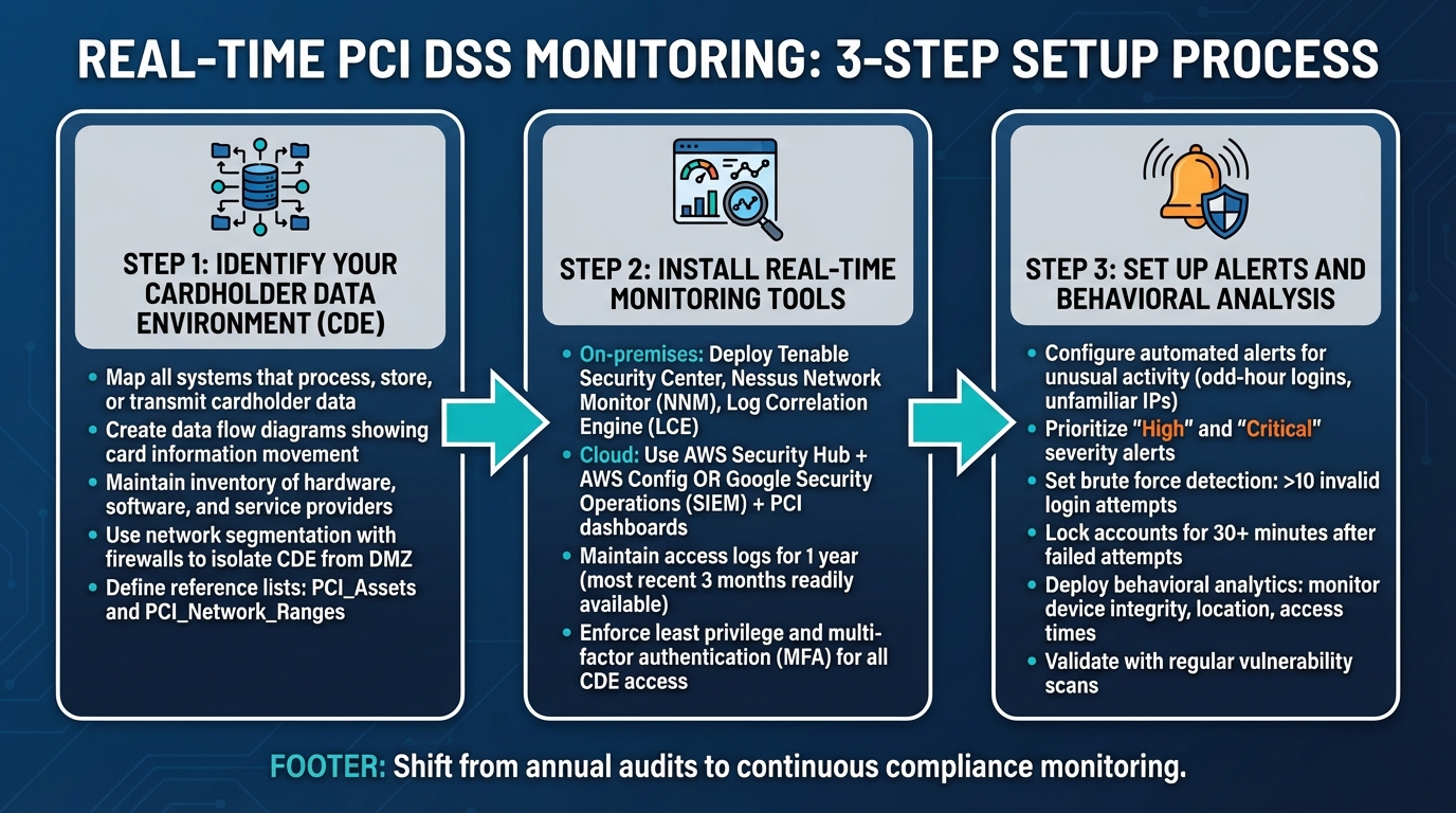 3-Step Process to Set Up Real-Time PCI DSS Monitoring