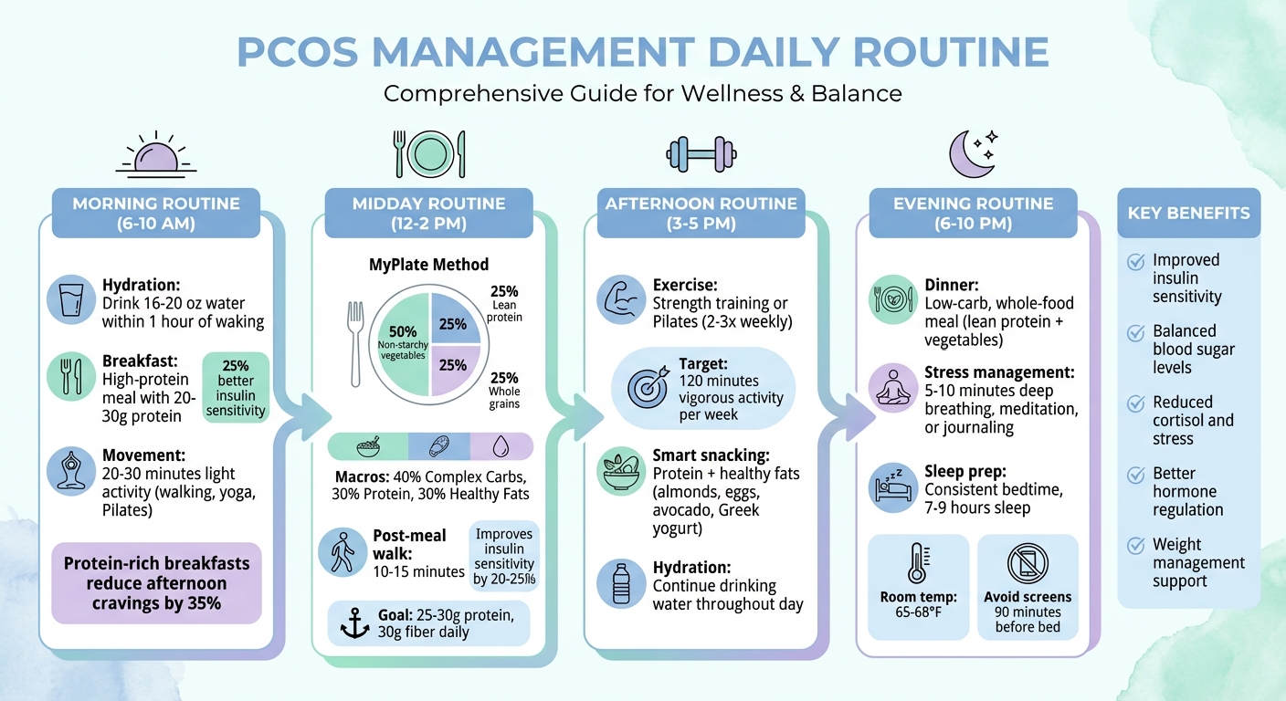 PCOS-Friendly Daily Routine: Morning to Evening Schedule