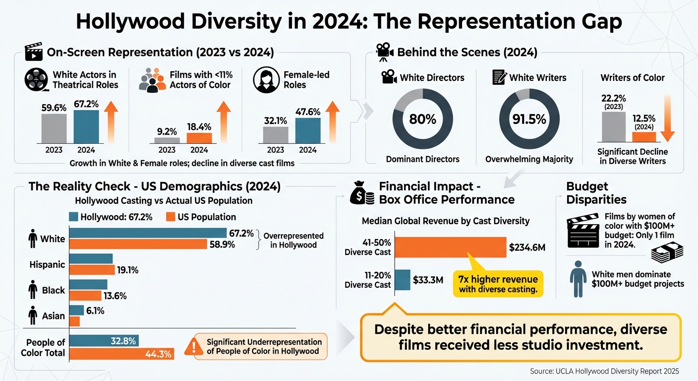 Hollywood Diversity Statistics 2024: Casting Representation vs US Demographics
