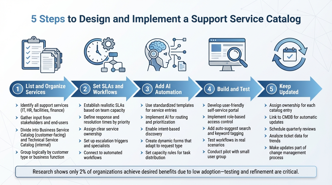 5-Step Process to Implement a Support Service Catalog