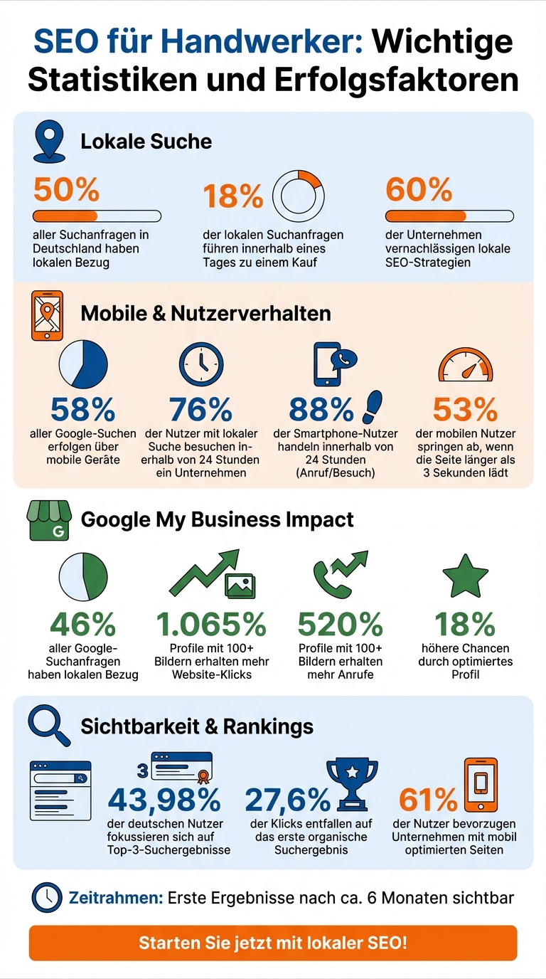 SEO für Handwerker: Wichtige Statistiken und Erfolgsfaktoren