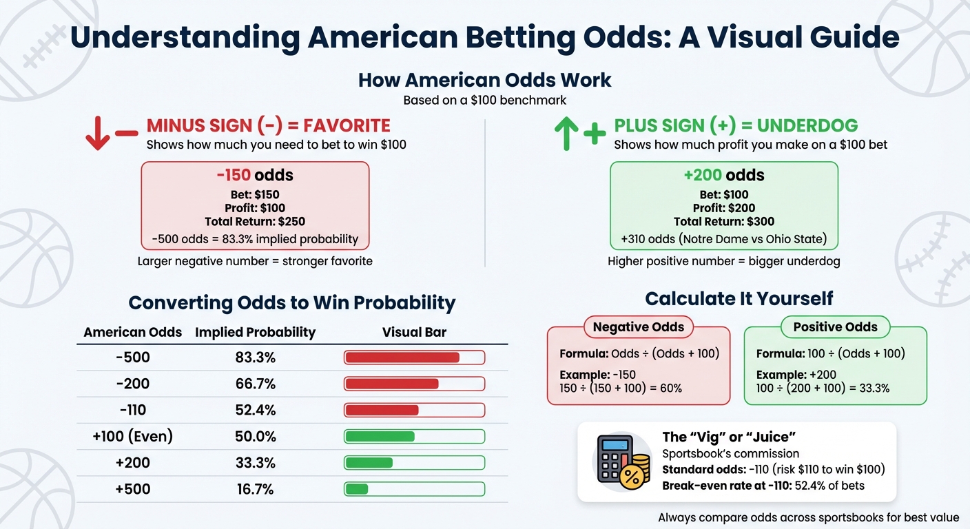 Sports Betting Odds Guide: How to Read American Odds and Calculate Payouts